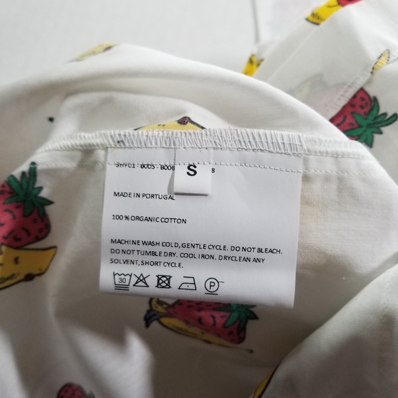 Sky High Farm Strawberry And Moon Print Shirt Short Sleeve Size Small - Picture 5 of 8